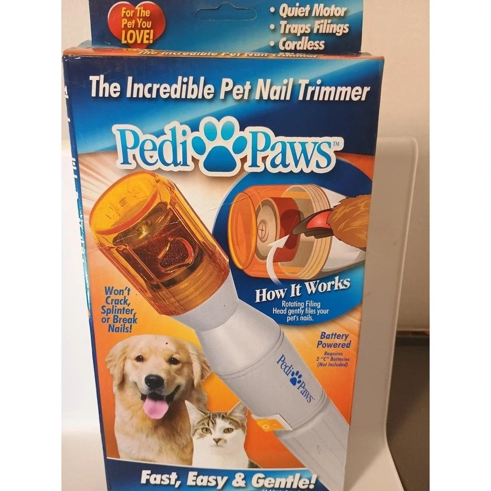 PediPaws Platinum Pet Nail Trimmer Dog Cat Black New Open Box Cordless Quiet